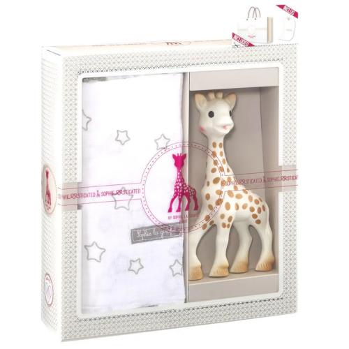 Sophie La Girafe Πακέτο Προσφοράς My First Gift Set Κωδ 000004 Παιχνίδι Οδοντοφυΐας Καμηλοπάρδαλη από Καουτσούκ & Μουσελίνα Πολλαπλών Χρήσεων 0m+, 1 Τεμάχιο